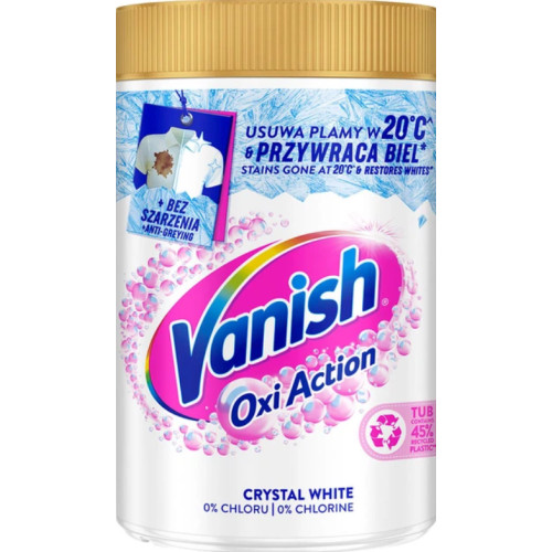 Засіб для видалення плям та вибілювач для тканин Vanish Oxi Action Кришталева Білизна, 1,4 кг